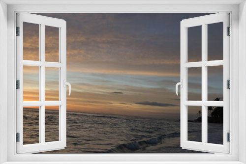 Fototapeta Naklejka Na Ścianę Okno 3D - Sonnenuntergang Dominikanische Republik Panorama