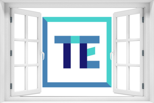 TE Square Ribbon Letter Logo