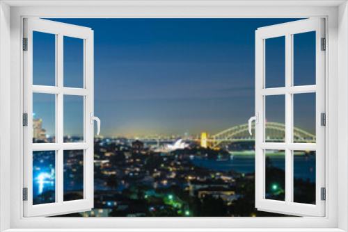 Fototapeta Naklejka Na Ścianę Okno 3D - Panorama of Sydney at night