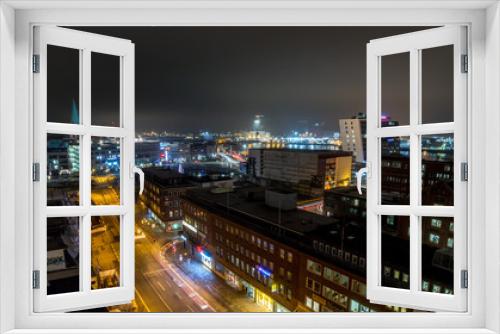 Fototapeta Naklejka Na Ścianę Okno 3D - Kiel bei Nacht