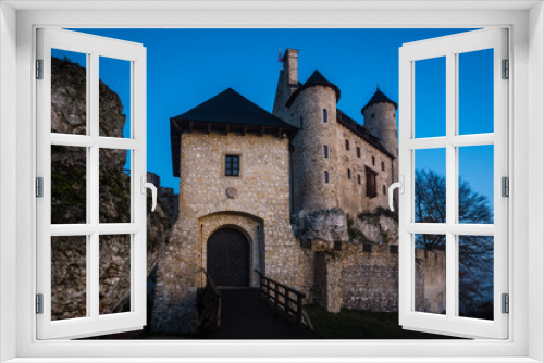 Medieval castle in village Bobolice on Jura Krakowsko-Czestochowska, Silesia , Poland