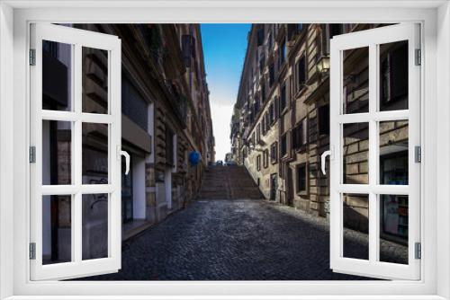 Fototapeta Naklejka Na Ścianę Okno 3D - Narrow streets of old Rome, Italy