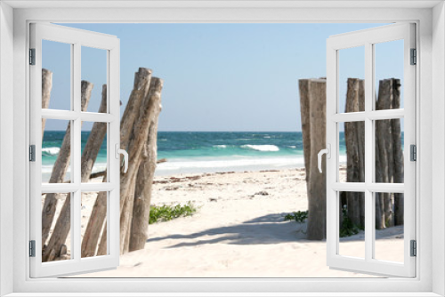 Fototapeta Naklejka Na Ścianę Okno 3D - Paradise Caribbean Beach