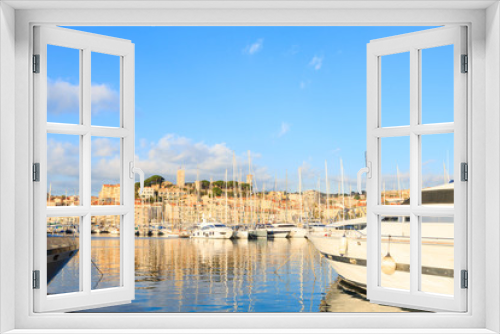 Fototapeta Naklejka Na Ścianę Okno 3D - Harbor and marina at Cannes, France
