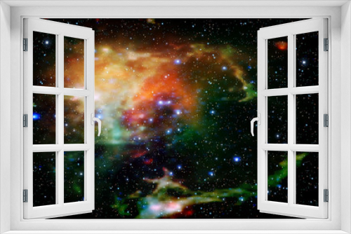 Fototapeta Naklejka Na Ścianę Okno 3D - Colorful Universe filled with stars nebula and galaxy