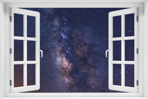 Fototapeta Naklejka Na Ścianę Okno 3D - Starry night sky and milky way galaxy with stars and space dust in the universe