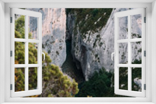 Fototapeta Naklejka Na Ścianę Okno 3D - Gorge du Verdon Canyon, view from above on Verdon river, summer, France