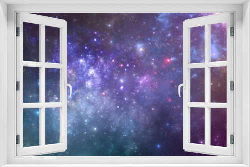 Fototapeta Naklejka Na Ścianę Okno 3D - Fantasy universe galaxy with stars and nebula, astro background