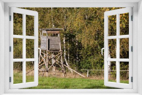 Fototapeta Naklejka Na Ścianę Okno 3D - Hochsitz im Harz