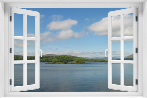 Fototapeta Naklejka Na Ścianę Okno 3D - Panorámica Louch Corrib, Irlanda