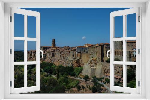 Fototapeta Naklejka Na Ścianę Okno 3D - Blick auf Pitigliano in der Toskana