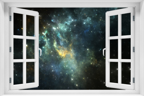 Fototapeta Naklejka Na Ścianę Okno 3D - Space background with nebula and stars