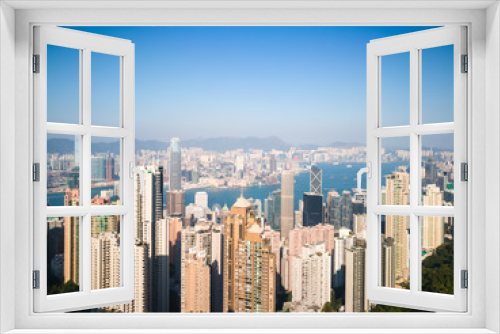 Fototapeta Naklejka Na Ścianę Okno 3D - Hong Kong beautiful skyline, nature and modern lifestyle together