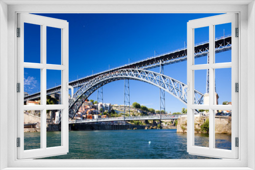 Fototapeta Naklejka Na Ścianę Okno 3D - Dom Luis I Bridge, Porto, Douro Province, Portugal