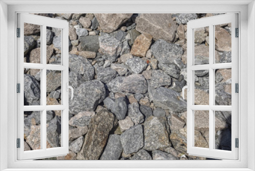 Fototapeta Naklejka Na Ścianę Okno 3D - pedras no mar
