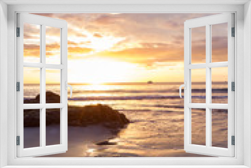 Fototapeta Naklejka Na Ścianę Okno 3D - Sunset at the beach