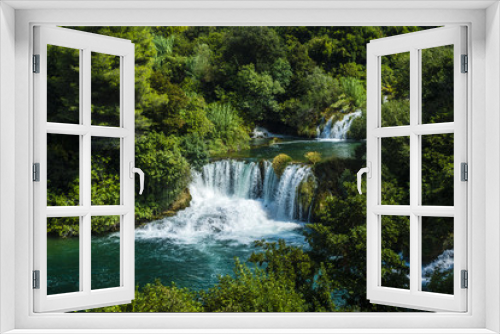 Fototapeta Naklejka Na Ścianę Okno 3D - Wasserfall im Nationalpark Plitvicer Seen