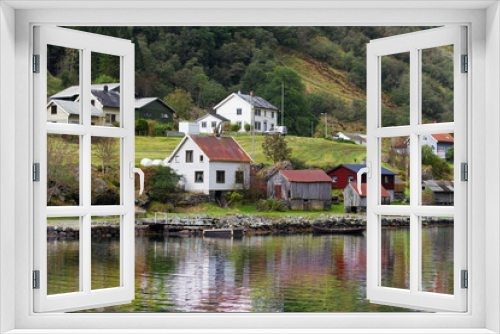 Fototapeta Naklejka Na Ścianę Okno 3D - Bakka at Naeroysfjord
