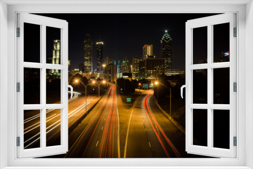 Fototapeta Naklejka Na Ścianę Okno 3D - The Atlanta Skyline as seen from the Jackson street bridge