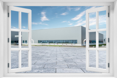 Fototapeta Naklejka Na Ścianę Okno 3D - Modern factory buildings and warehouses