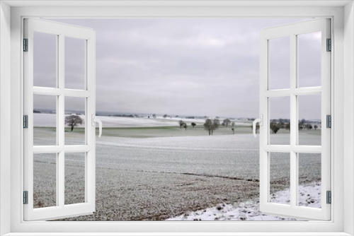 Fototapeta Naklejka Na Ścianę Okno 3D - Paysage en hiver
