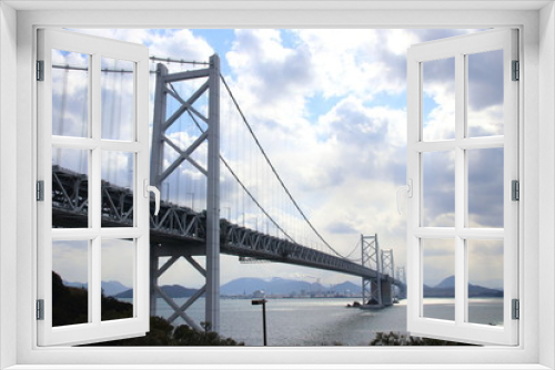 Fototapeta Naklejka Na Ścianę Okno 3D - Seto big bridge in Japan
