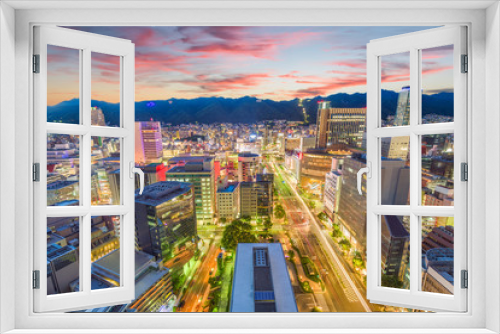 Fototapeta Naklejka Na Ścianę Okno 3D - Kobe, Japan Skyline