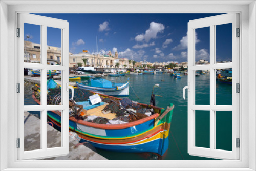 Fototapeta Naklejka Na Ścianę Okno 3D - Marsaxlokk Harbor, Malta