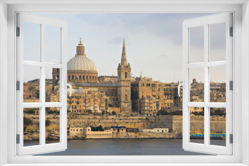 Fototapeta Naklejka Na Ścianę Okno 3D - Valletta Skyline, Malta