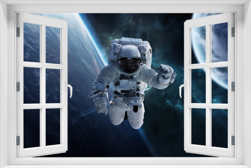 Fototapeta Naklejka Na Ścianę Okno 3D - Astronaut floating in space 3D rendering elements of this image furnished by NASA