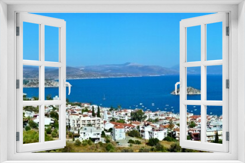 Fototapeta Naklejka Na Ścianę Okno 3D - Greece-panoramic view of the city Tolo and island Koronisi