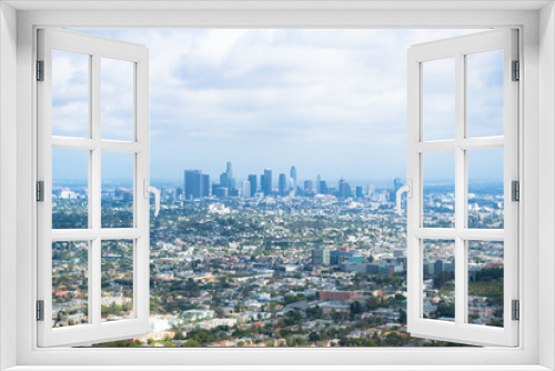 Fototapeta Naklejka Na Ścianę Okno 3D - City panorama of Los Angeles. California Business Center
