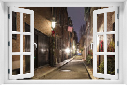 Fototapeta Naklejka Na Ścianę Okno 3D - Boston's Streets in the Night