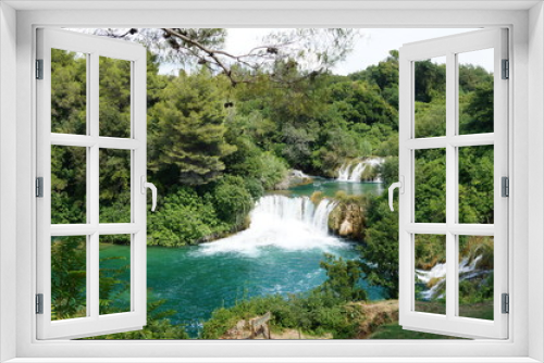 Fototapeta Naklejka Na Ścianę Okno 3D - parc, national, krka, Croatie, beauté, cascades, ravières, paysages