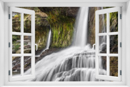 Fototapeta Naklejka Na Ścianę Okno 3D - Low Flow Upper Cataract - Cataract Falls in Indiana