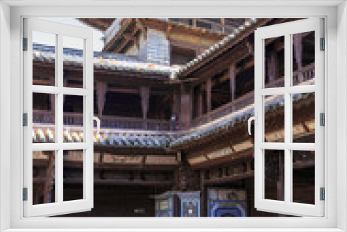 Fototapeta Naklejka Na Ścianę Okno 3D - Old houses in Donglianhua China
