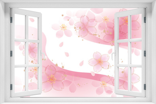 Fototapeta Naklejka Na Ścianę Okno 3D - 咲くふわ 桜