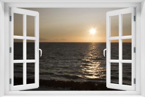 Fototapeta Naklejka Na Ścianę Okno 3D - Sonnenuntergang am Meer