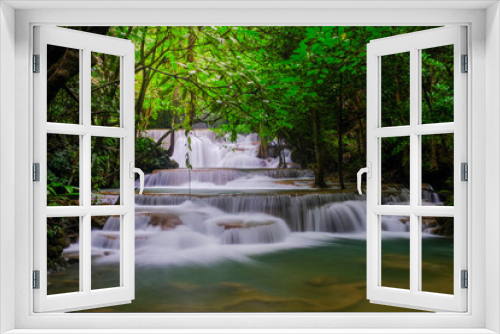 Fototapeta Naklejka Na Ścianę Okno 3D - Huai Mae Kamin Waterfall in Kanchanaburi,Thailand