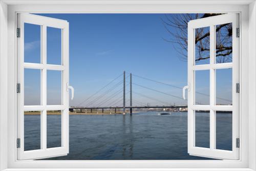 Fototapeta Naklejka Na Ścianę Okno 3D - Kniebrücke in Düsseldorf 