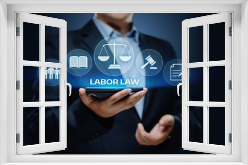 Labor Law Lawyer Legal Business Internet Technology Concept