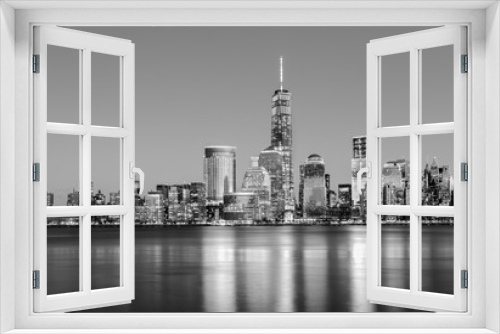 Fototapeta Naklejka Na Ścianę Okno 3D - Downtown New York City - Twilight