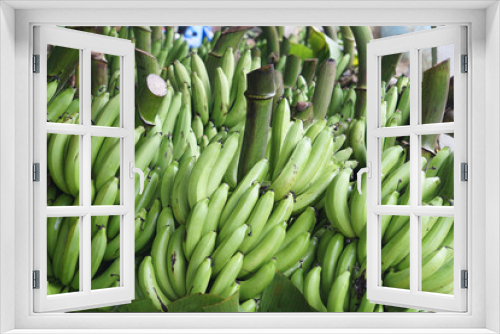 Fototapeta Naklejka Na Ścianę Okno 3D - Heap of green banana