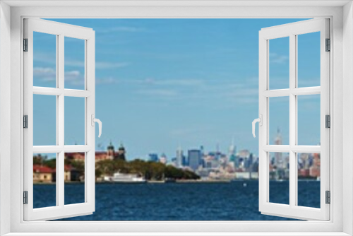 Fototapeta Naklejka Na Ścianę Okno 3D - Skyline of New York from Statue of Liberty
