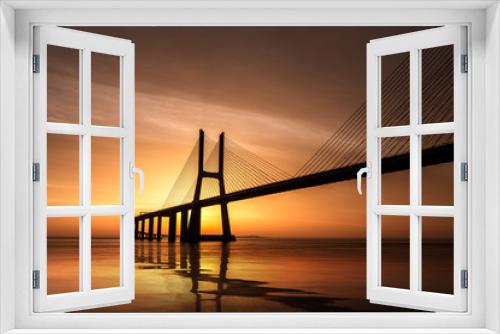 Fototapeta Naklejka Na Ścianę Okno 3D - Pont Vasco da Gama Lisbonne Portugal