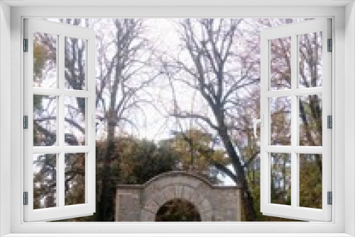 Fototapeta Naklejka Na Ścianę Okno 3D - entrance of Beauregard park, St Genis Laval, France