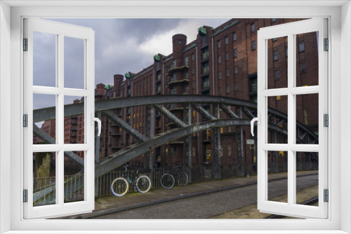 Fototapeta Naklejka Na Ścianę Okno 3D - Bridge in Hamburg Speicherstadt