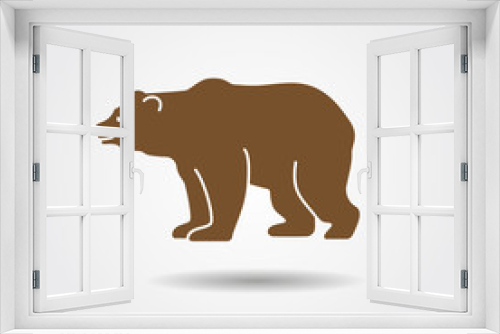 Fototapeta Naklejka Na Ścianę Okno 3D - Bear symbol - vector illustration