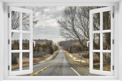 Fototapeta Naklejka Na Ścianę Okno 3D - Country Road in Late Winter, Ontario