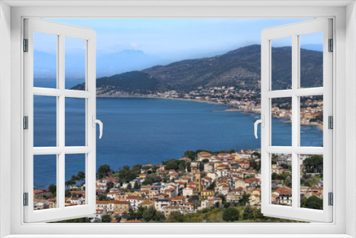 Fototapeta Naklejka Na Ścianę Okno 3D - Landscape St. Mary of Castellabate village, Cilento Coast, Italy